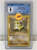 Cgc 8 Sandshrew 1999 Pokémon Base Set 1st Edition