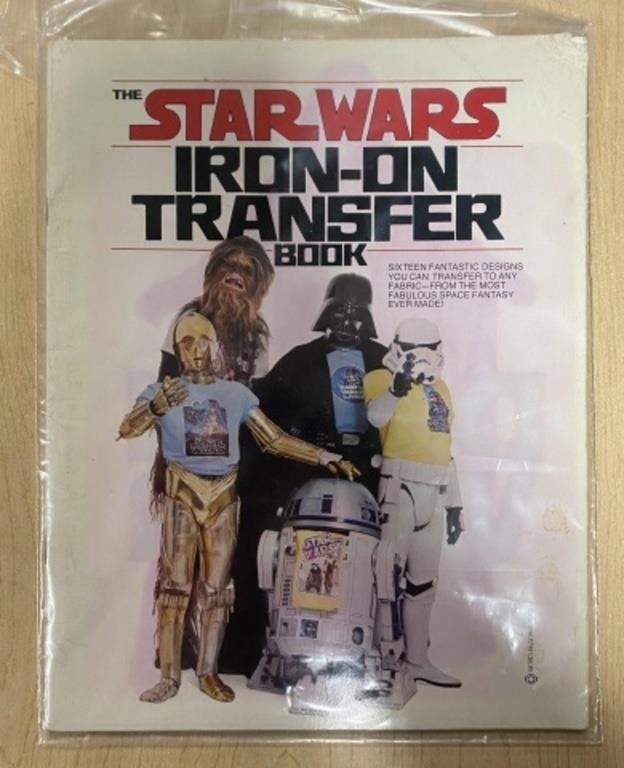 STAR WARS IRON ON TRANSFER BOOK