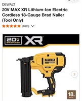 20V MAX XR Cordless 18-Gauge Brad Nailer