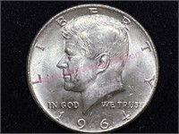 1964 Kennedy Half Dollar (90% silver) AU