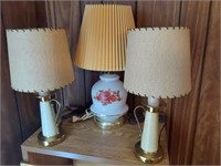 (3) vintage table lamps