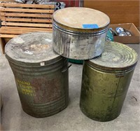 Tins 2) 18” H & 7”H