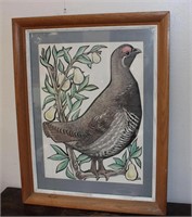 Partridge and Pear Tree Drawing