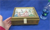 old dresser box (has mirrored lid inside)