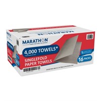 4 000 Count Marathon Paper Towel  Brown  Singlefol