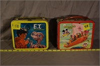 58: (2) lunch boxes; Mickey Mouse & ET