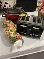 COOKS TOASTER, CROCK POT, BAG HOLDER