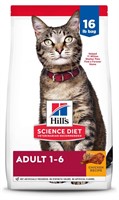 Hill's Science Diet Adult Dry Cat Food 16lb Bag