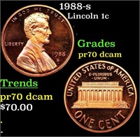 Proof 1988-s Lincoln Cent 1c Grades GEM++ Proof De