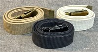 Uniform Web Belts -Khaki, White, Black w/Buckles