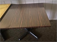 1 36” Square Wood Grain look dining table + Base