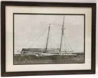 Vintage Print of a Sailboat