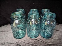 (6) Blue Ball Canning Jars - Quarts