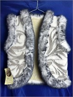 Ukrainian hand-made sheepskin vest with