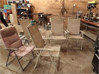 4pc folding lawn chairs