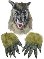 New SIFOEL Wolf Mask and Claw Gloves, Halloween