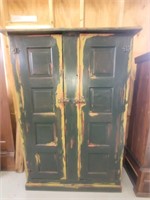 Primitive Painted 2 Door Cabinet