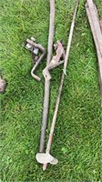Ground anchor, angle iron, vintage wrecking bar