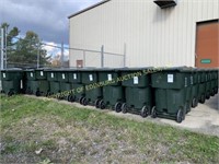 11- HUSKY 95 gal poly toter trash bins