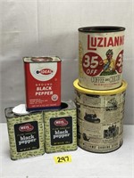 Vintage Coffee and Black Pepper Tins