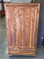 Solid Cedar 2-Door Rolling Wardrobe 65" x 35