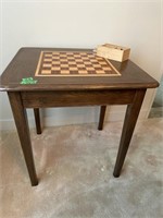 Wood chess table