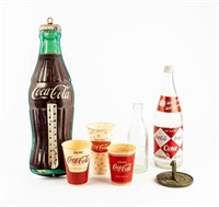 Lot of Coca Cola Vintage Items / Thermometer +