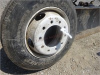 Unused Tire 24.5/70R19.5 - Steel rim w/10-hole hub