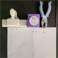 3 paper punches- slots/rectangles
