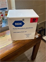 Roche Metal Specimen Box and vase contents