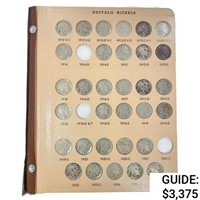 1913-1938 Buffalo Nickel Book (62 coins)