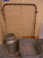 Garden Gate, Milk Can, Martin Ware Galvanized Wash