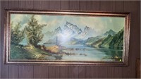 65in x 30in mountain scene picture