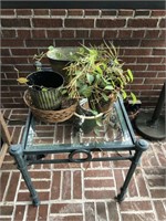 Glass Top Iron Patio Table