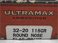 50 rds Ultramax 32-20 Flat Pt Rd Nose 115gr