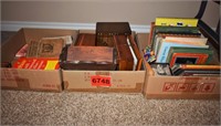 3 Boxes of Books  & Wooden Jewelry Boxes