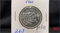 1964 Canadian 50 cent coin