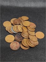 Lot of 41 Lincoln Wheat Pennies