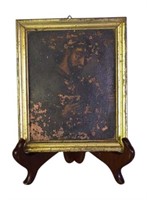 Antique Retablo Painting on Copper