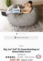 2 pcs; Big JoeÂ® FufÂ® XL Foam Beanbag w/