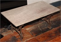 Cast iron water trough legs bench with marble