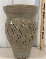 Beautiful signed stoneware pottery vase