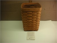 Longaberger Basket/Mini Waste/Protector