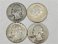 1935, 1943, 1946, 1955 Silver  Quarters