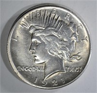 1921 PEACE DOLLAR AU/BU