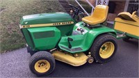John Deere 210 lawn tractor w/ plow, cart,