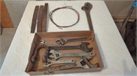 BRACKETS- COPPER WIRE- ASSORTMENT OF WRENCHES