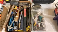 2 containers of tools - includes hammers, sea