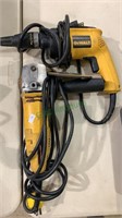 2 DeWalt tools - one VSR deck drywall screwdriver