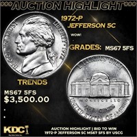 ***Auction Highlight*** 1972-p Jefferson Nickel 5c